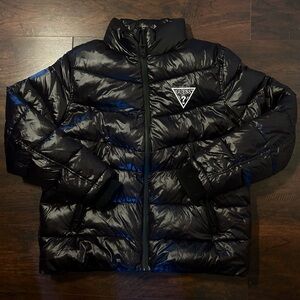 Guess Shiny Black Puffer Jacket